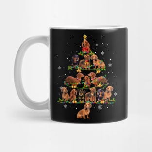 Cute Dachshund Christmas Tree Xmas Gift Mug